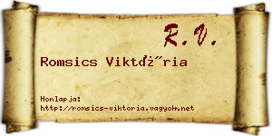 Romsics Viktória névjegykártya